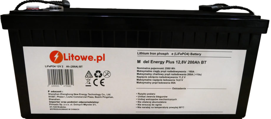 Akumulator LIFEPO4 Energy Plus 12V 100Ah 200Ah - główne
